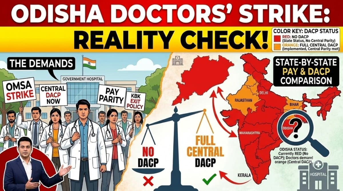 Odisha Doctors' Strike Enters Crucial Phase: Why OMSA Wants Central-Style DACP, Pay Parity & KBK Exit Policy — And What a State-by-State Reality Check Reveals