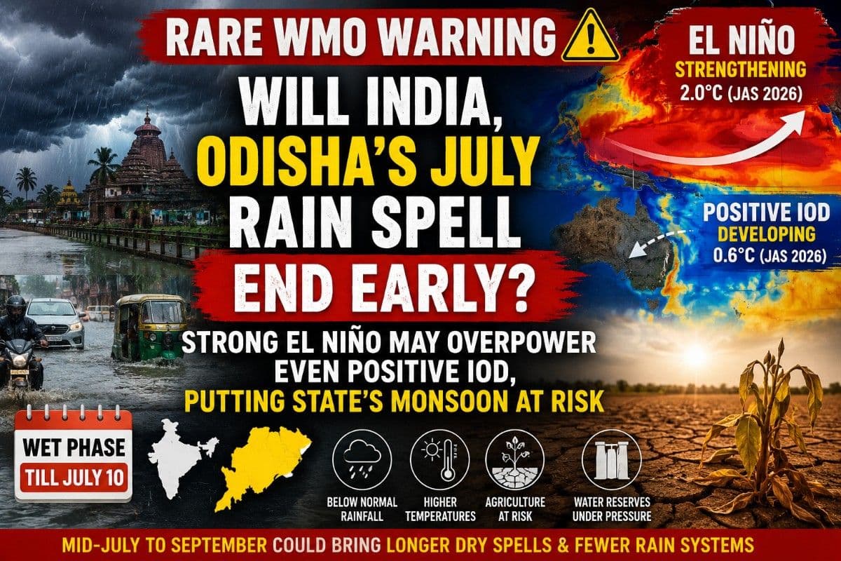 Rare WMO Warning: Will India, Odisha's July Rain Spell End Early? Strong El Niño May Overpower Even Positive IOD, Putting State's Monsoon at Risk| Exclusive