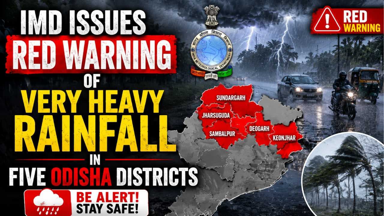 IMD Issues Red Warning for Heavy Rain in Odisha