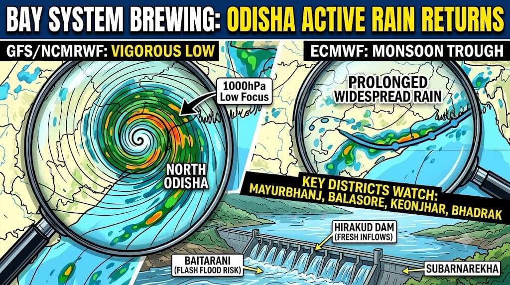 Another Bay System Brewing? Models Signal Active Monsoon to Return With Fresh Rain Spell Over Odisha From July 12-15 | Exclusive