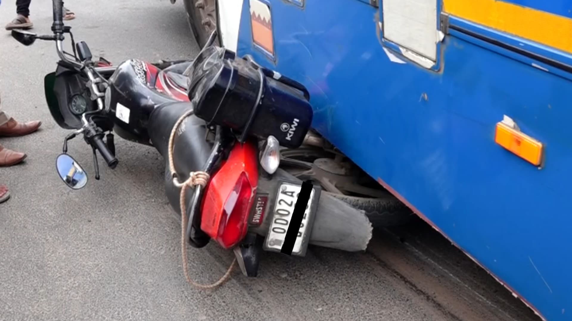 'Ama Bus' Drags Biker Nearly 20 Feet in Cuttack, Rider Critically Injured