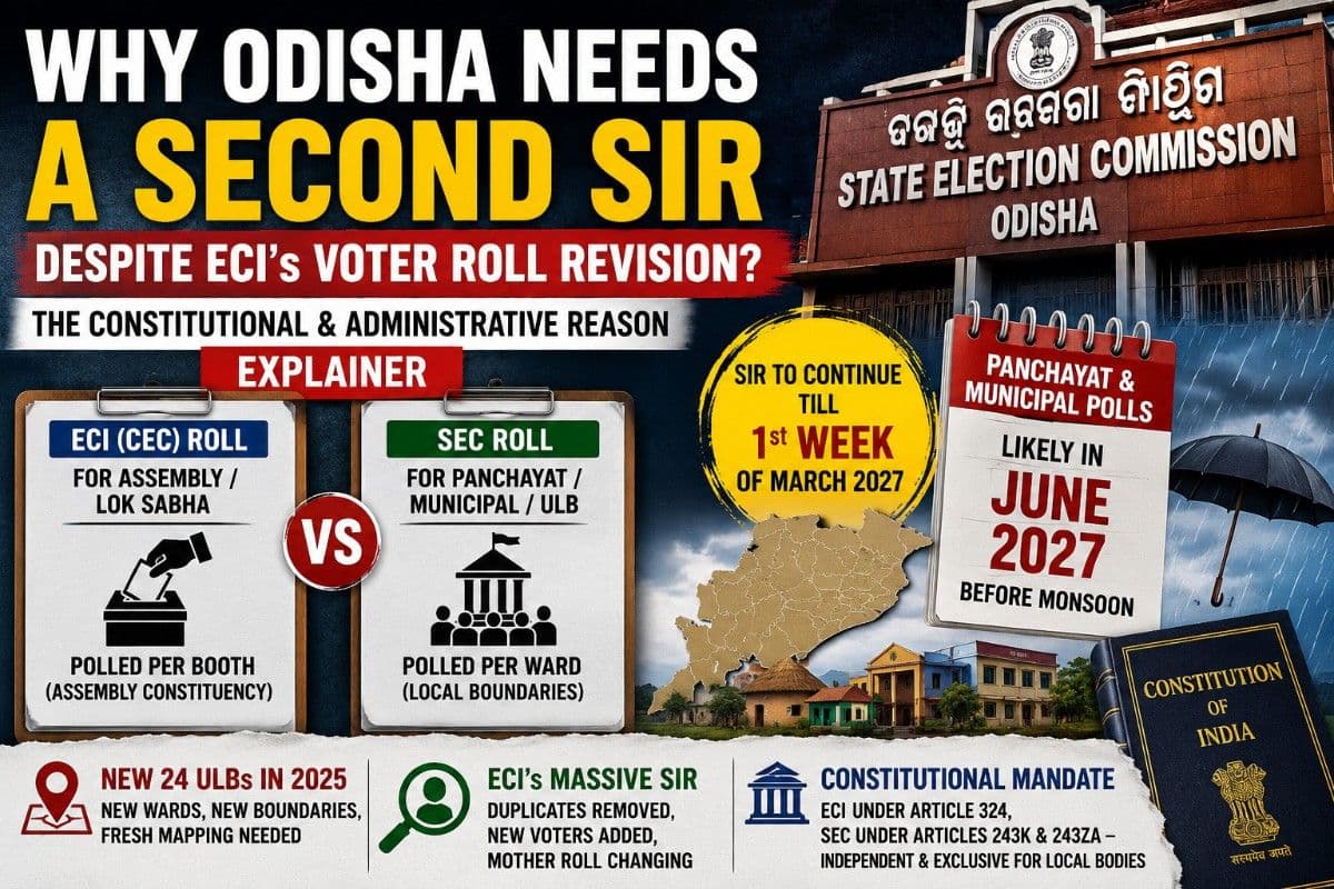 Odisha Voter List Revision: Why SEC Must Run a Parallel SIR Despite ECI Cleanup | Explainer
