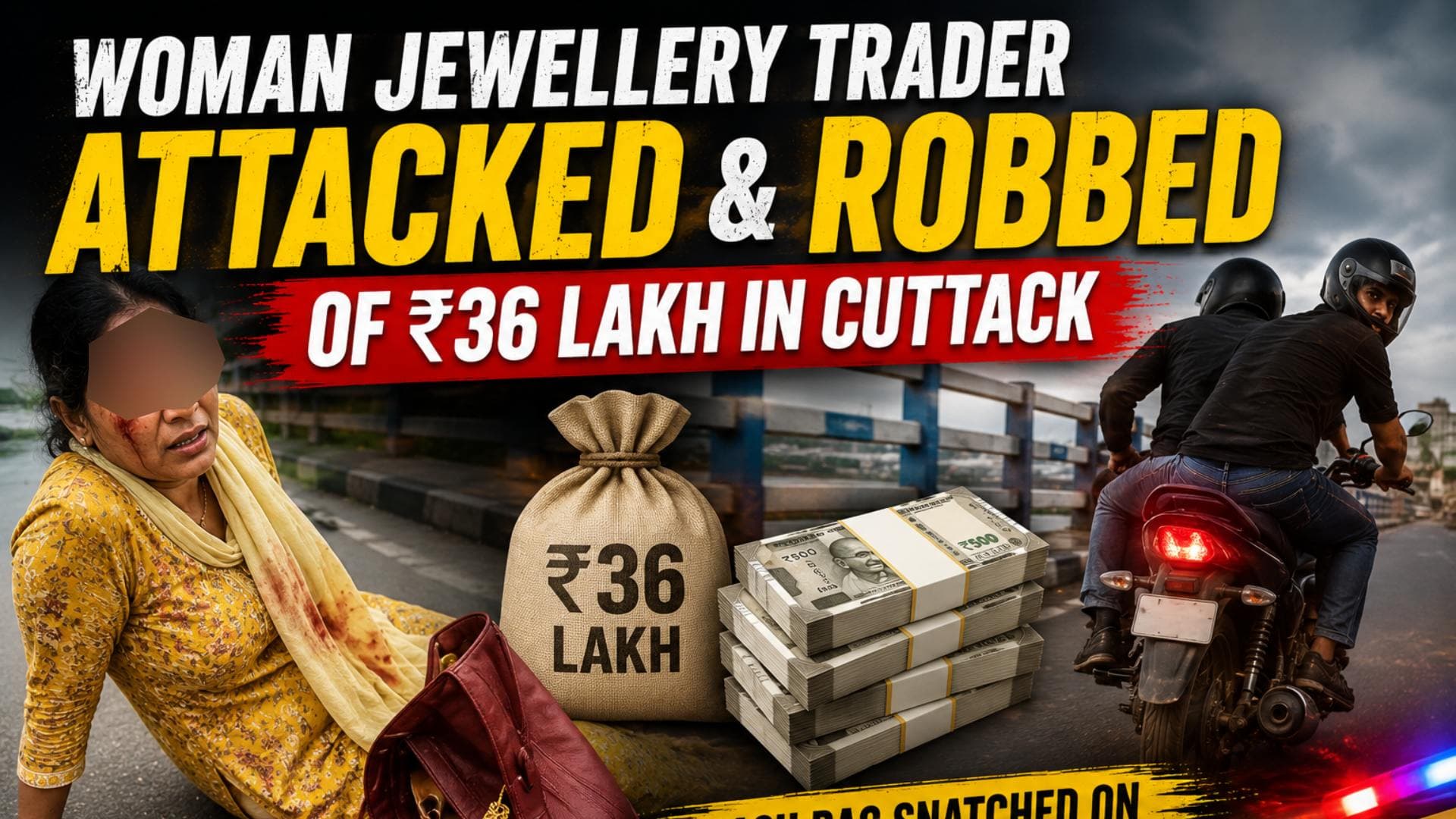 Woman Jewellery Trader Attacked, Robbed of Rs 36 Lakh in Cuttack; Police Launch Manhunt