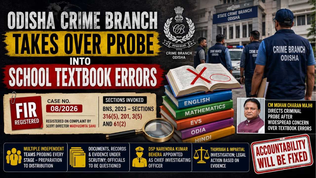 Odisha Crime Branch Takes Over Probe Into School Textbook Errors