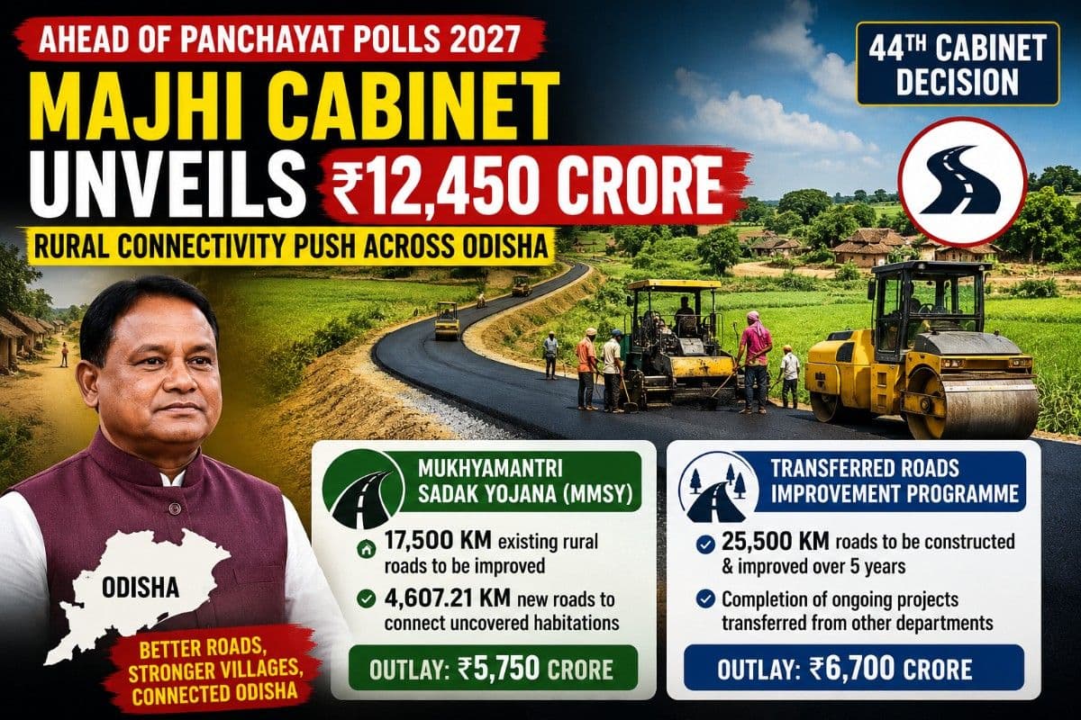 Roads to 2027? Ahead of Panchayat Polls, Mohan Majhi Cabinet Unveils ₹12,450-Crore Rural Connectivity Push Across Odisha