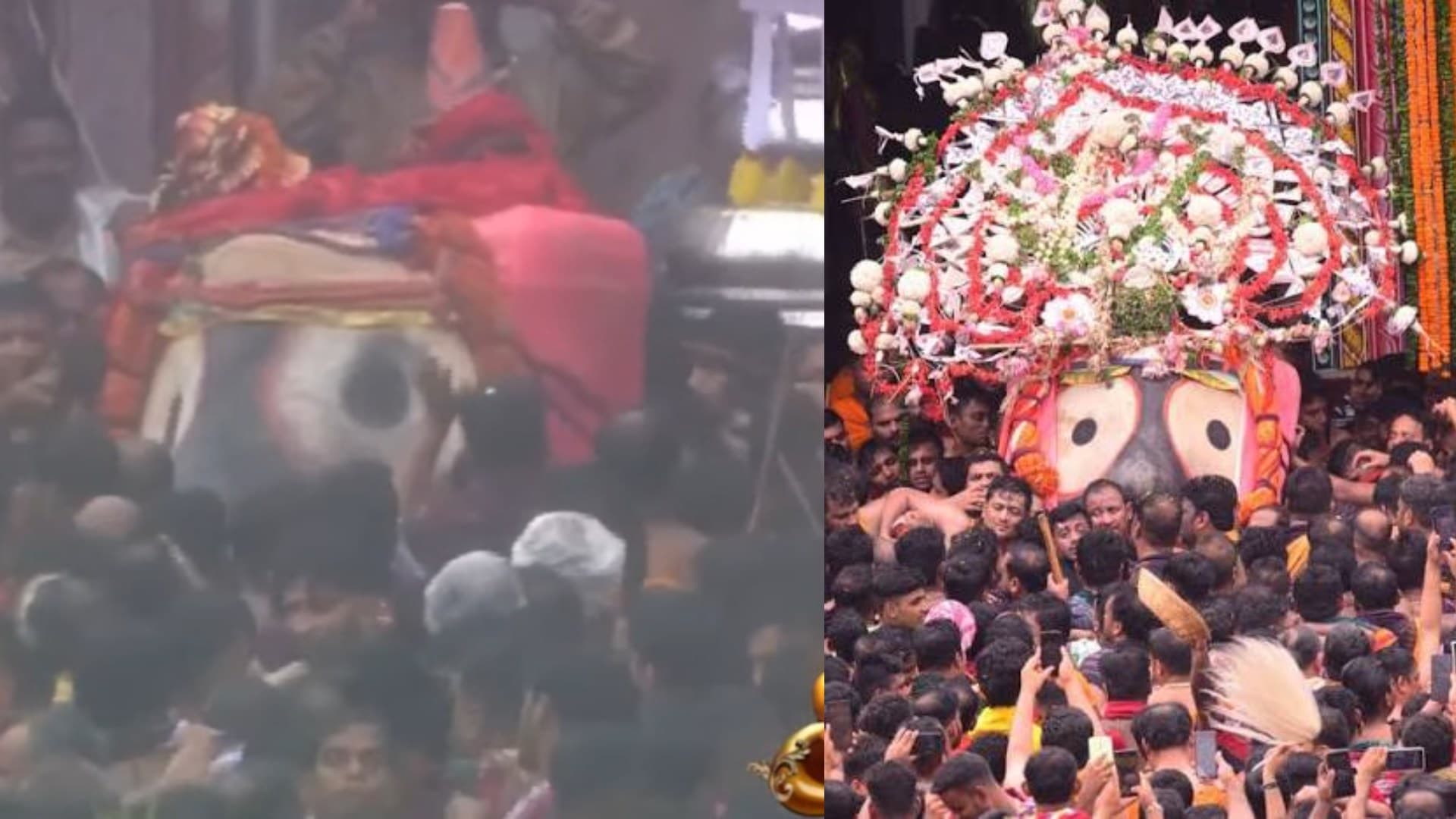 Lord Jagannath Carried Without His Traditional 'Tahia' During Pahandi Bije Ritual in Puri