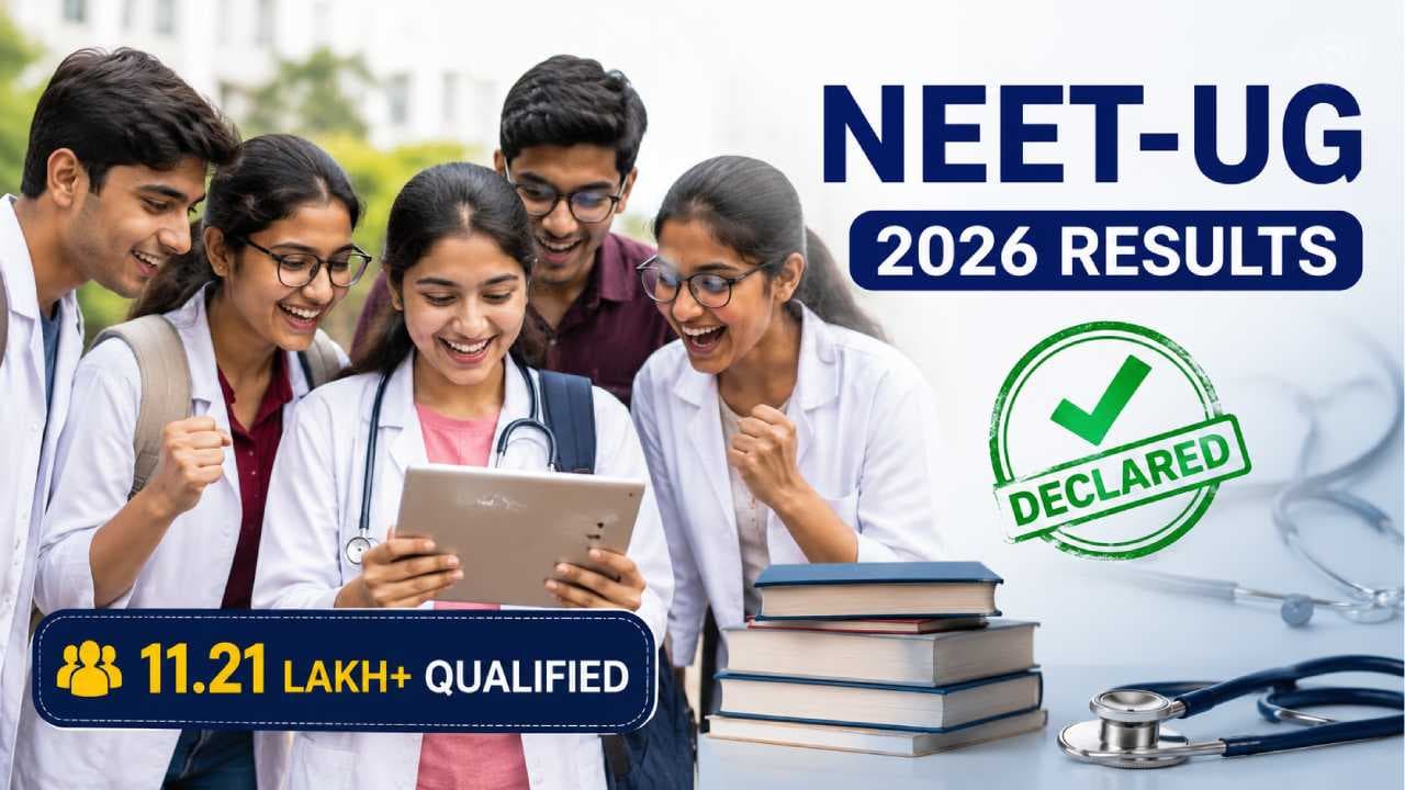 NTA Declares NEET-UG 2026 Results; 11.21 Lakh Candidates Qualify