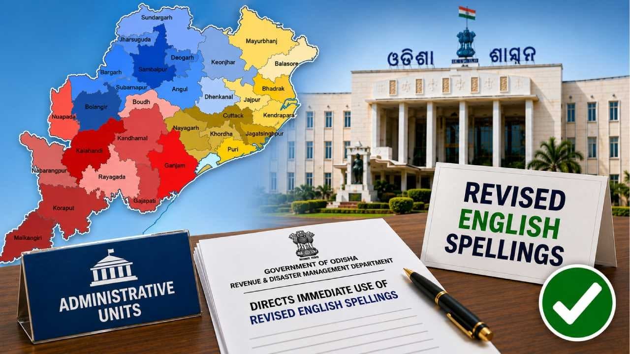Odisha Introduces Revised English Spellings for Administrative Units