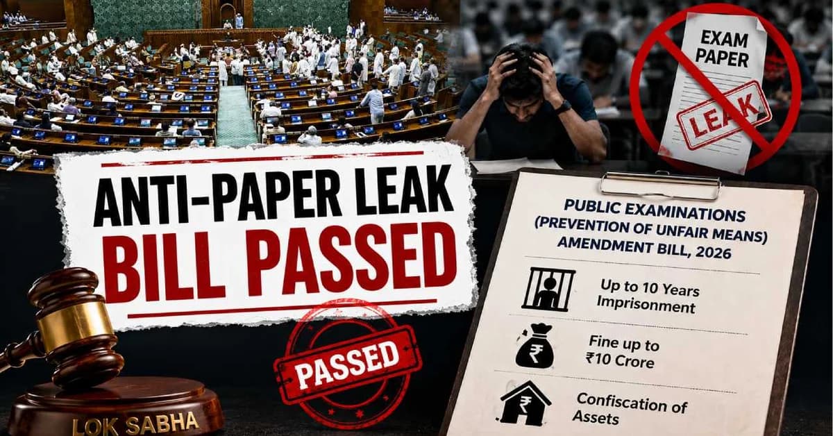 Anti-Paper Leak Bill Passed by Lok Sabha Amid Heated Debate