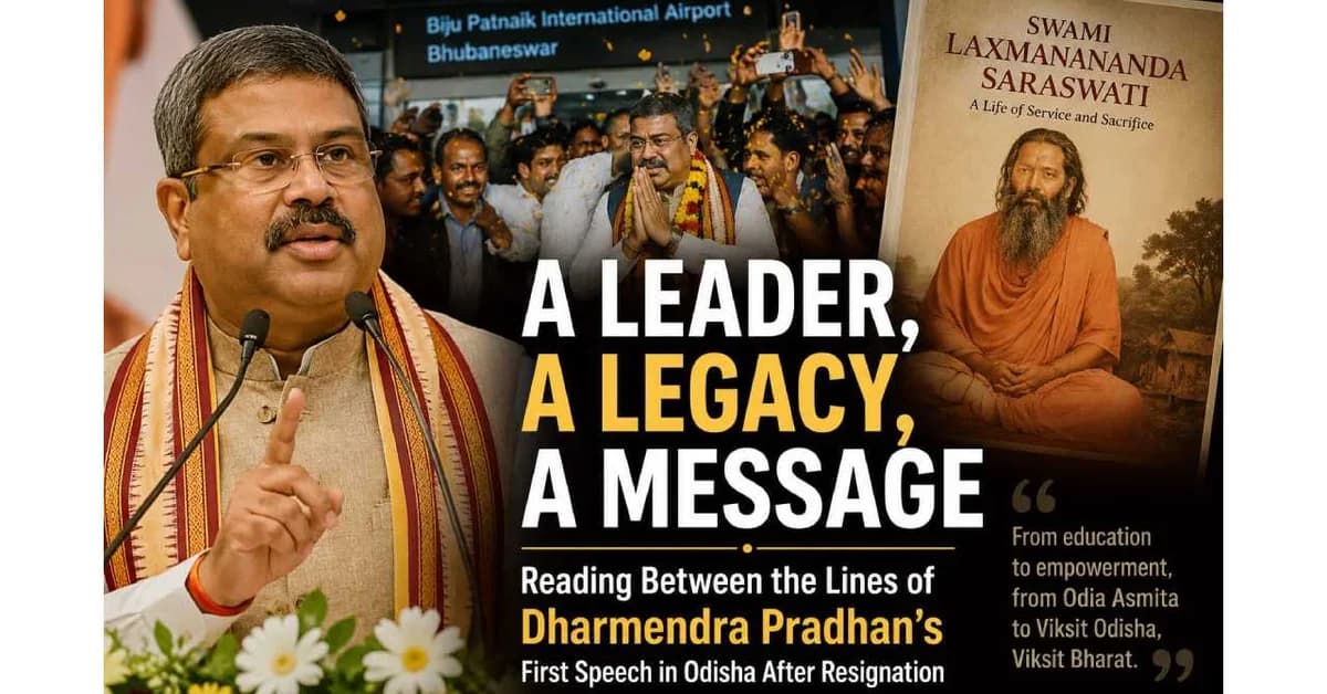 A Leader, A Legacy, A Message: Reading Between the Lines of Dharmendra Pradhan’s first Speech in Odisha after Resignation