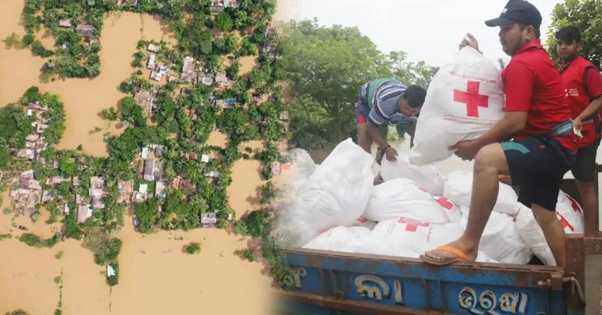 Odisha Red Cross Sends 1,000 Relief Packets to Flood-Hit Dhamnagar