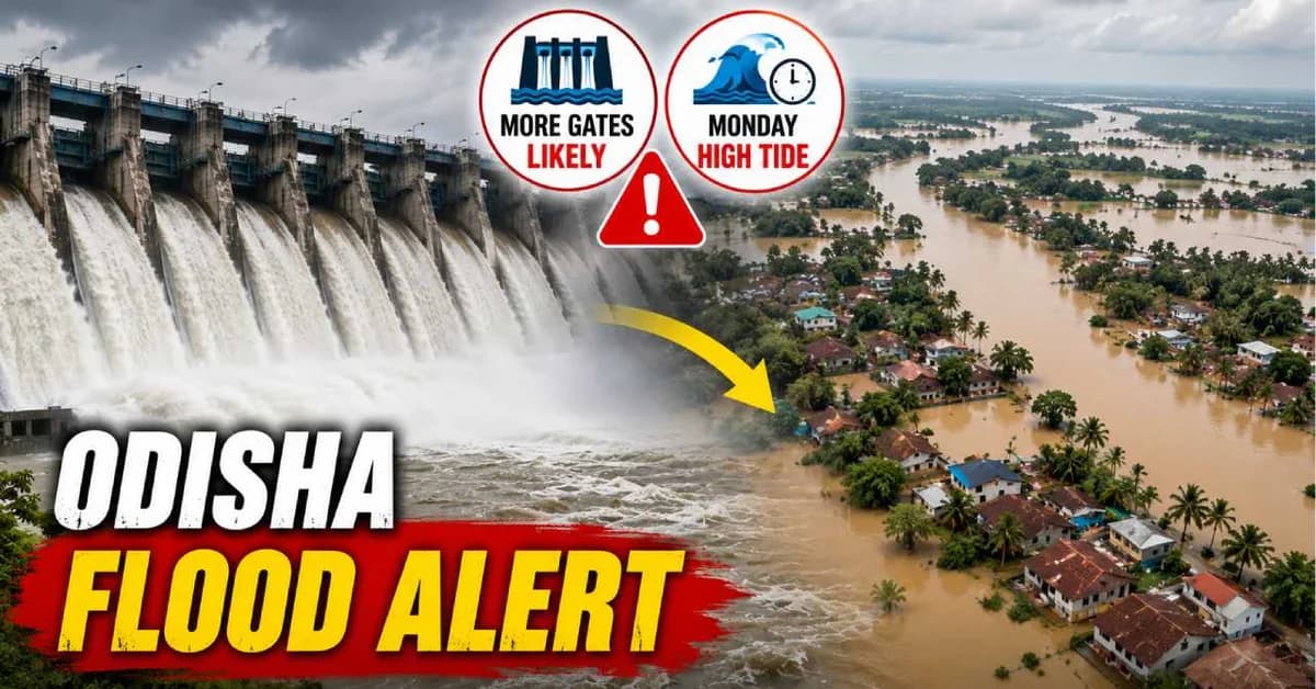 Odisha Flood Alert: More Hirakud Gates Likely to Open; Monday's High Tide Could Slow Floodwater Drainage in Coastal Delta/Exclusive