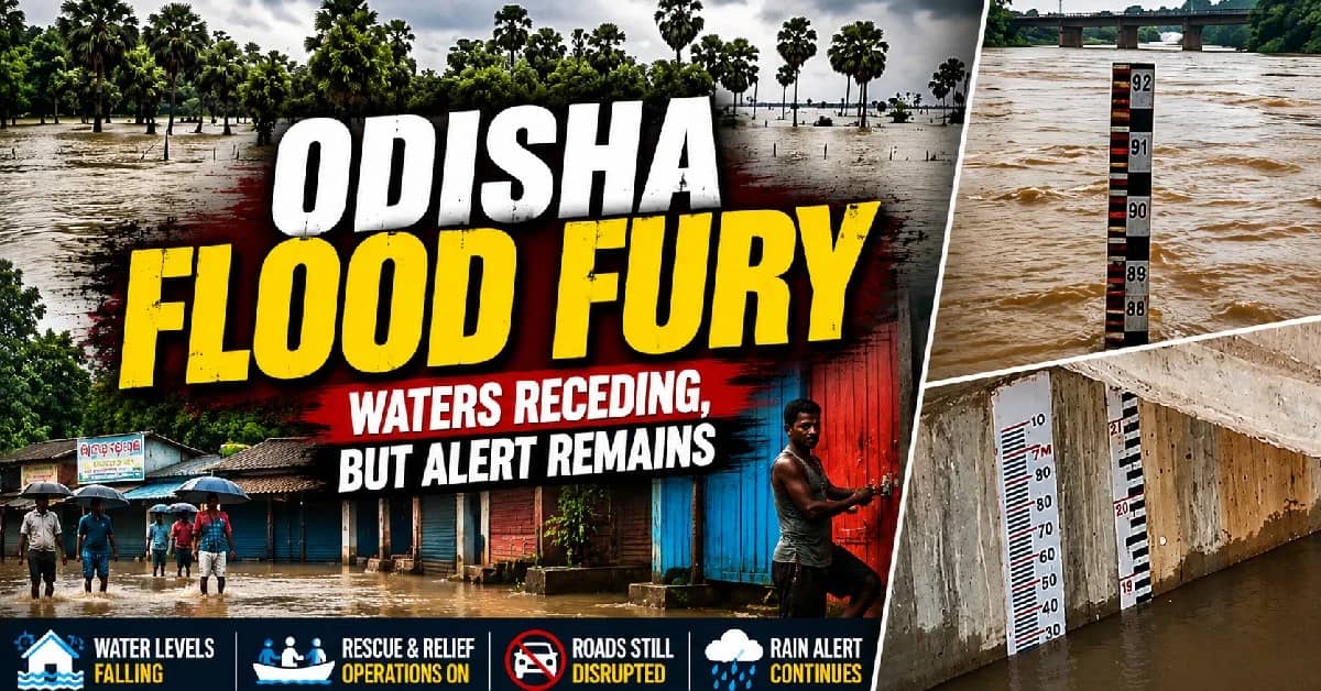 River Levels Recede, Thousands Still Marooned Across Odisha