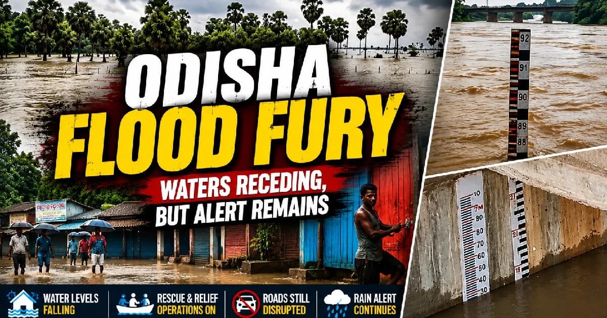 River Levels Recede, Thousands Still Marooned Across Odisha