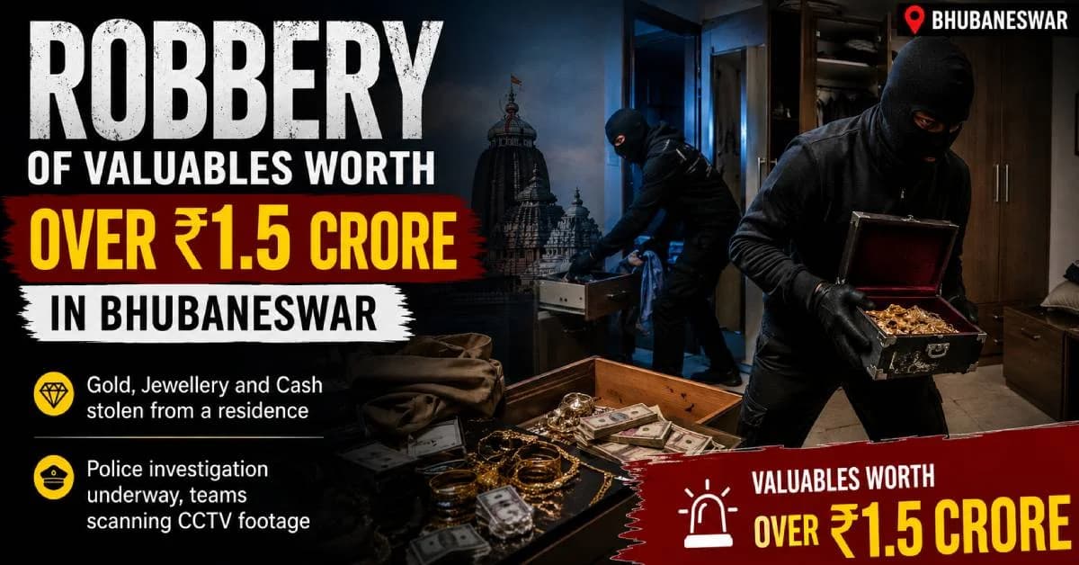 Bhubaneswar Builder’s Home Looted of Gold, Cash worth Crores