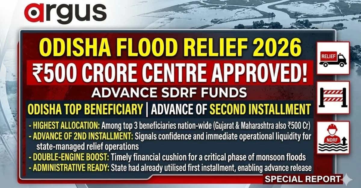 Odisha Flood Relief 2026: Centre Approves ₹500 Crore Advance SDRF Funds, Odisha Among Top Beneficiaries| Special Report