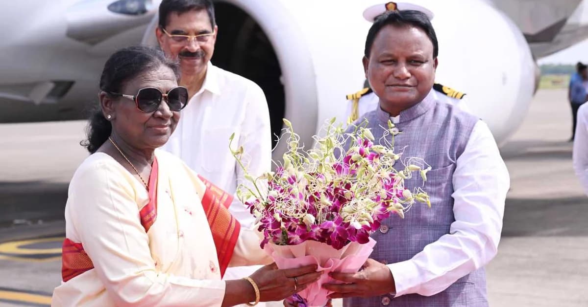 President Murmu Arrives in Odisha, to Attend Events In Cuttack, Ganjam