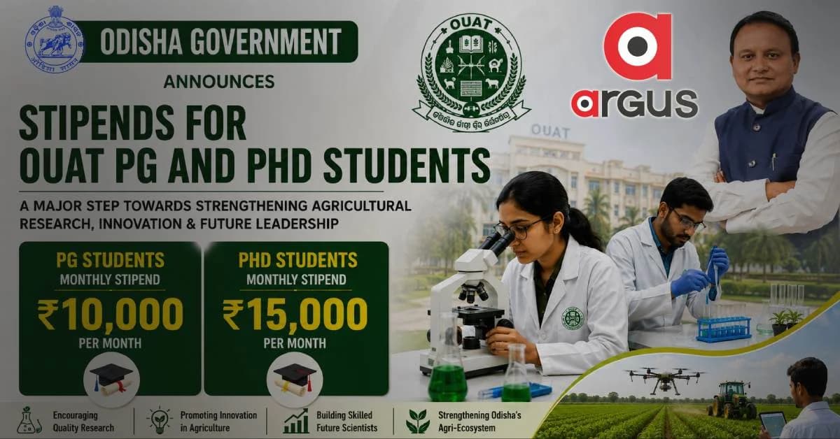 Odisha Government Announces Stipend for OUAT PG and PhD Students