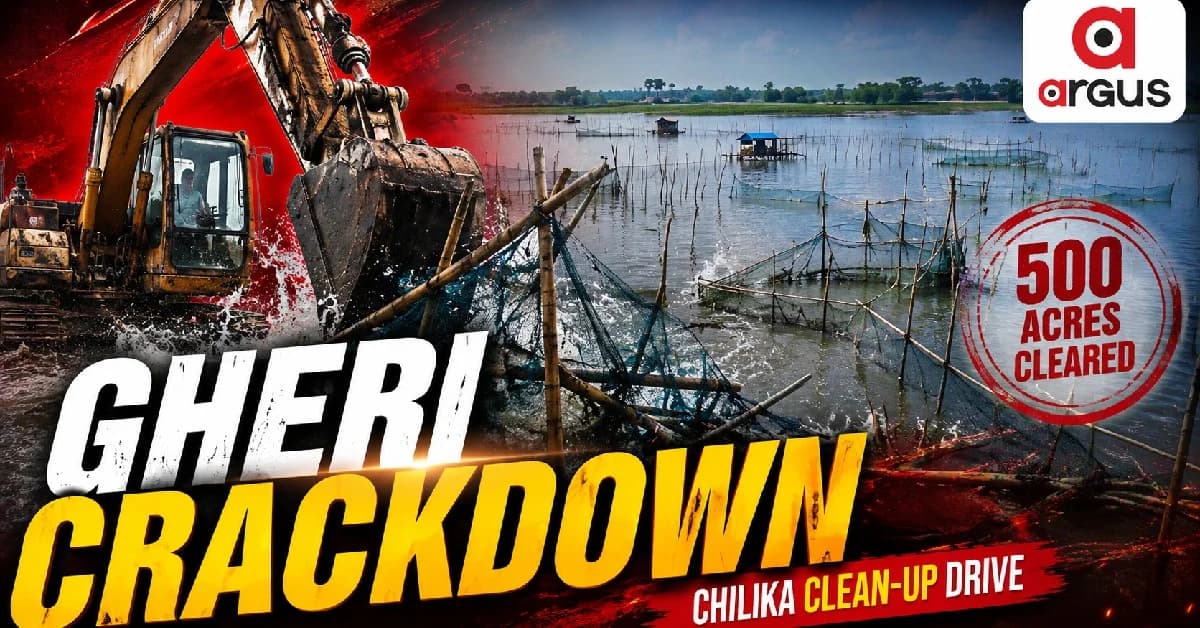 Eviction Drive Against Illegal Prawn Gheris Continues in Chilika, Operation Enters Day 2