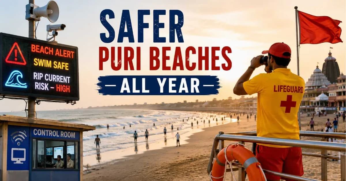 Puri Beaches to Get Year-Round Digital Alerts, Lifeguards