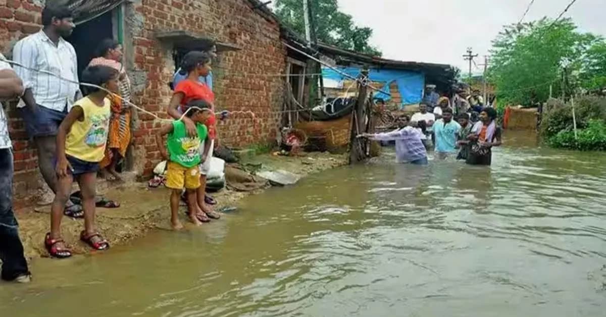 Heavy Rain Triggers Flood Chaos in Jajpur