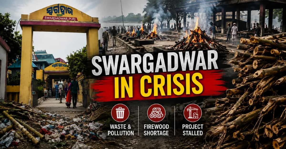 Puri Swargadwar Grapples with Waste, Firewood Shortage