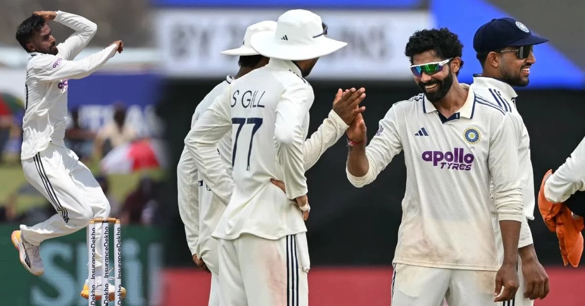 Suthar, Jadeja Shine as India Seize Control against Sri Lanka despite Dinusha Ton, Take 178-Run Lead