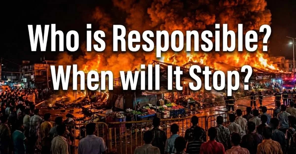 Repeated Blazes Expose Safety Lapses at No.1 Market in Bhubaneswar