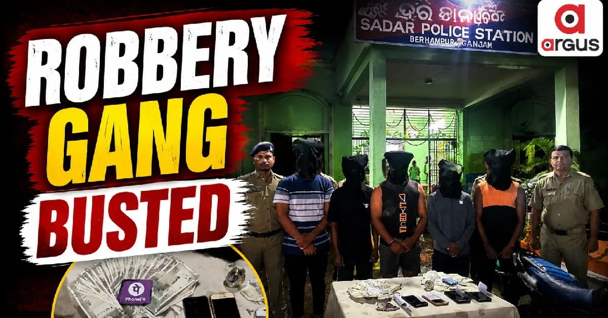 Five Arrested for Assaulting Driver, Robbing Him via PhonePe in Brahmapur