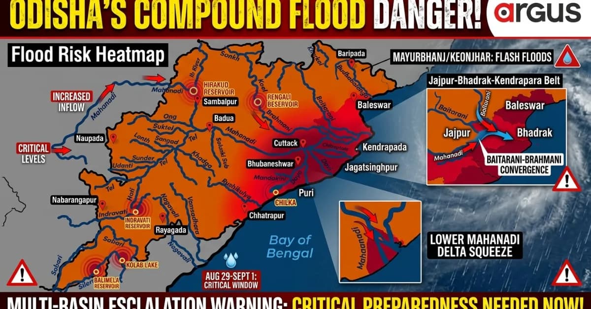Odisha Flood Threat: Fresh Low Pressure on August 29 to Trigger Severe Multi-Basin Crisis, Know the Critical Districts| Exclusive