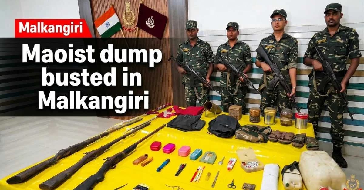 Maoist Dump Busted in Malkangiri Forest; Arms and Ammunition Recovered