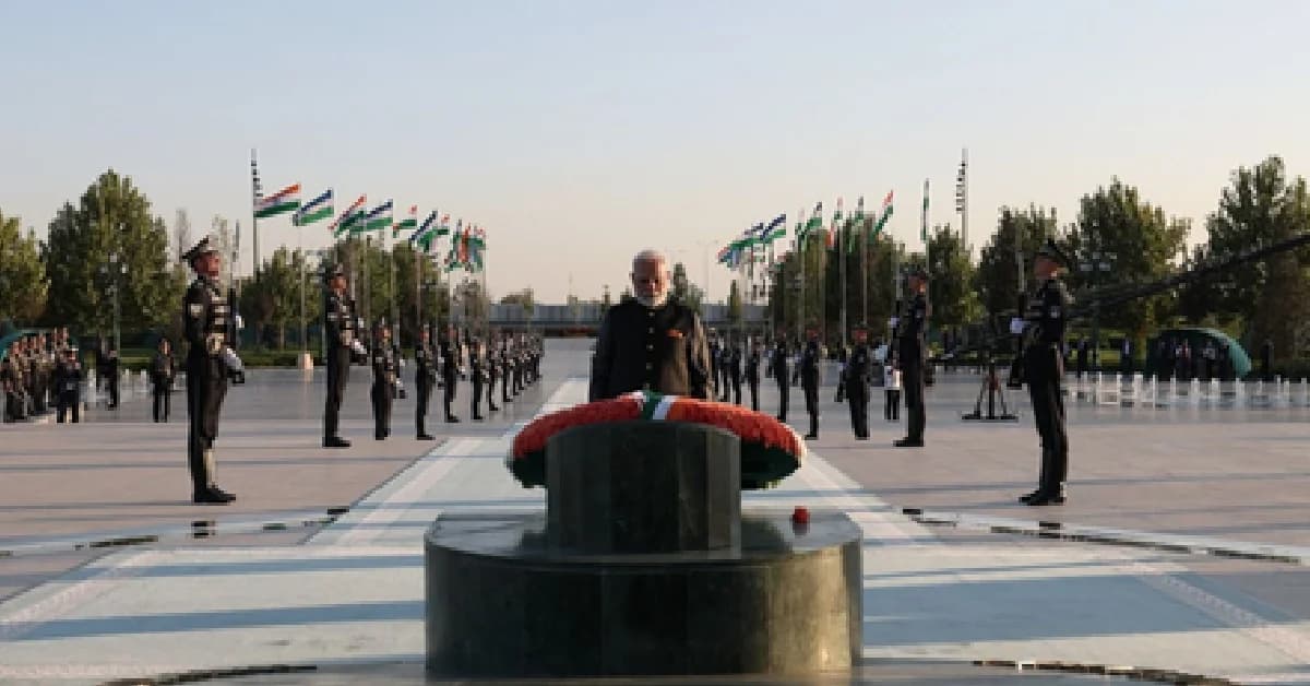 PM Modi Says Yangi Uzbekistan Monument Reflects Aspirations of Uzbek People; Visits Tashkent