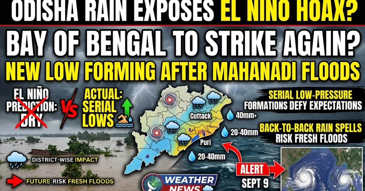 No Flood Relief Seems for Odisha: 3 Model Forecasts See Fresh Low Around Sept 9; Check Rain in Your District | Exclusive