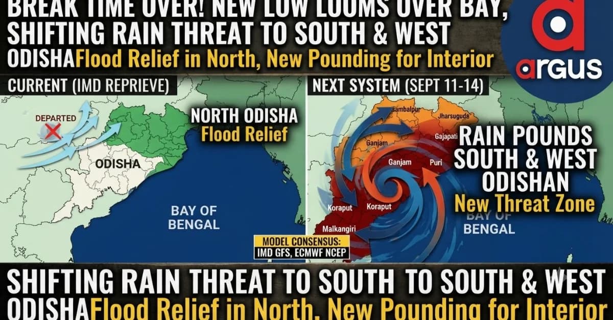 Odisha’s Flood-Hit North May Get a Breather as New Low Pressure Area Over Bay Likely Shifts Rain Belt South, West| Exclusive