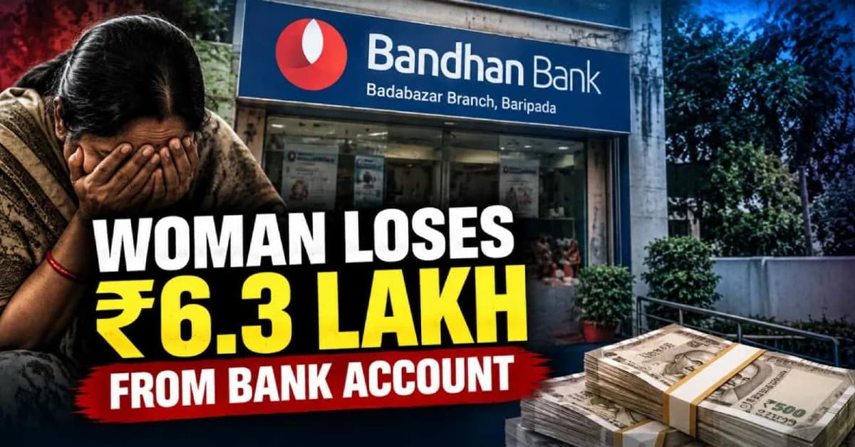 Woman Loses Rs6.3 Lakh From Bank Account in Odisha’s Baripada