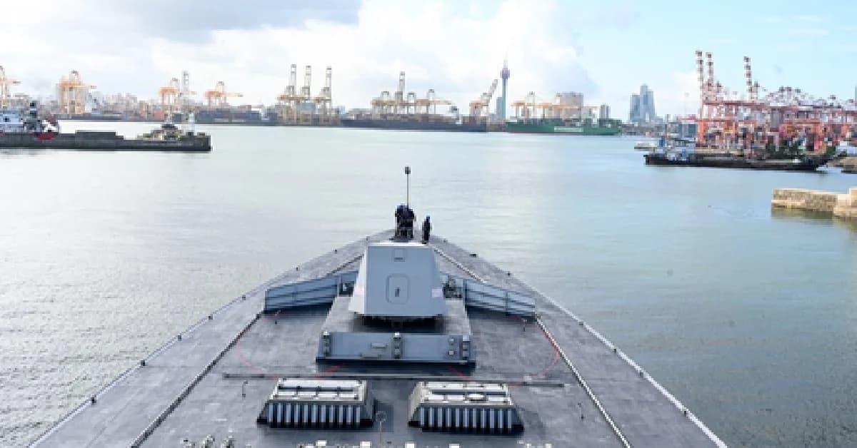 INS Udaygiri Reaches Colombo; Rajnath Singh Hands Over Radar, Ship Spares to Lankan Forces