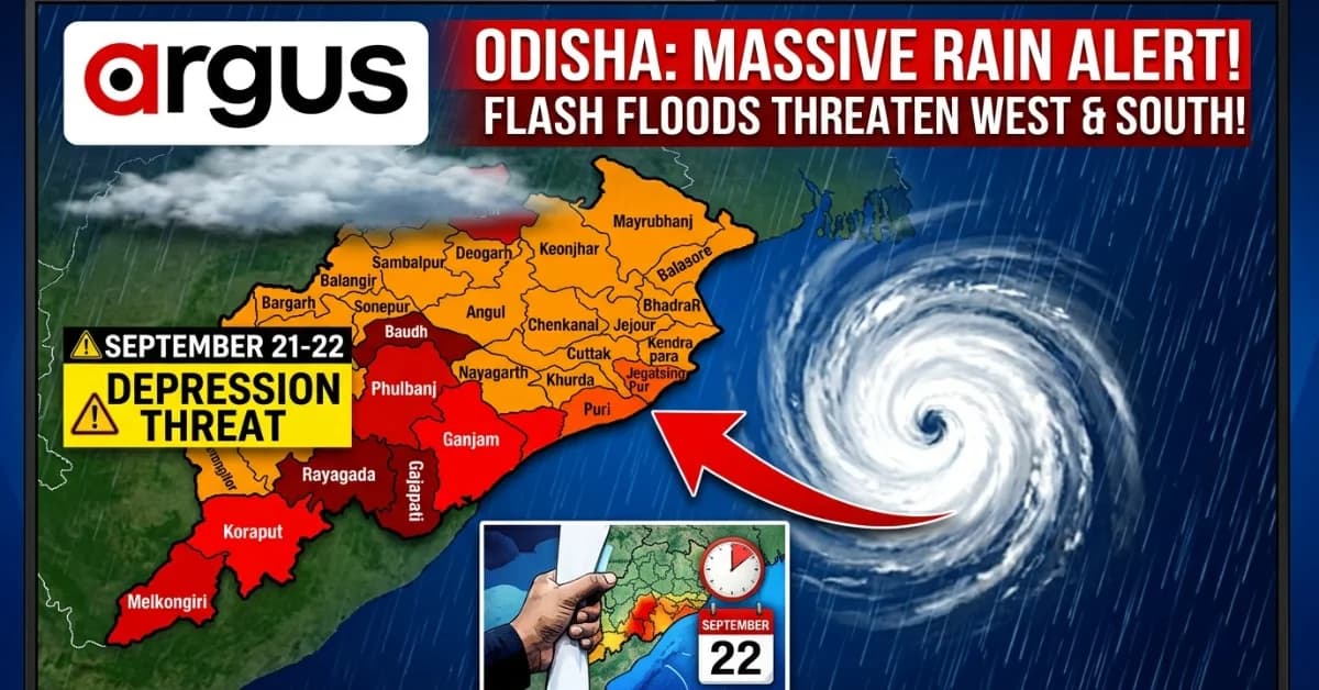 EXCLUSIVE| Odisha Weather High Alert: Depression/Deep Depression May Strike Around September 22, Check How it Impact Your District