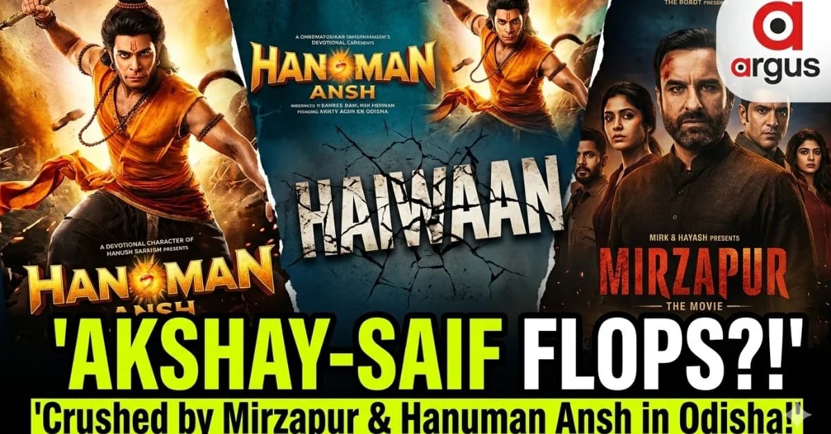 Odisha Dumps Nostalgia: Akshay Kumar-Saif Khan’s 18-Year Reunion in Haiwaan Fails to Replicate 90s Main Khiladi Tu Anari Magic Against Hanuman Ansh & Mirzapur