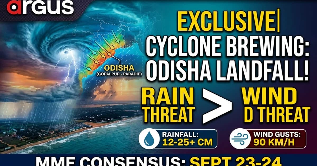 EXCLUISVE| Cyclone Brewing: MME Consensus Points To Odisha Landfall On Sept 23–24; Rain Threat Bigger Than Wind