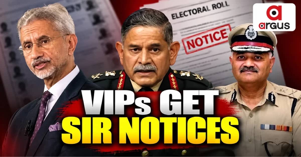 Jaishankar, CBI Director, Former Army Chief Among Those Issued SIR Notices in Delhi
