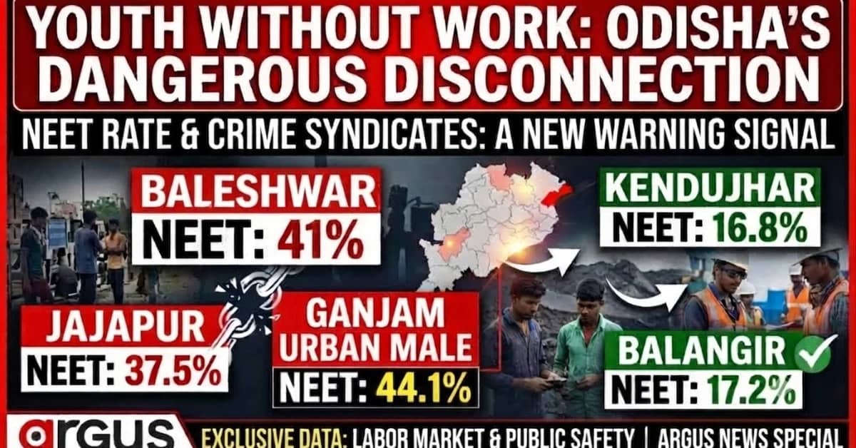 EXCLUSIVE| PLFS 2025: Odisha Youth NEET Crisis unravels Vicious Circle of Male Idleness and rising Crime graph from Baleswar, Jajapur to Ganjam