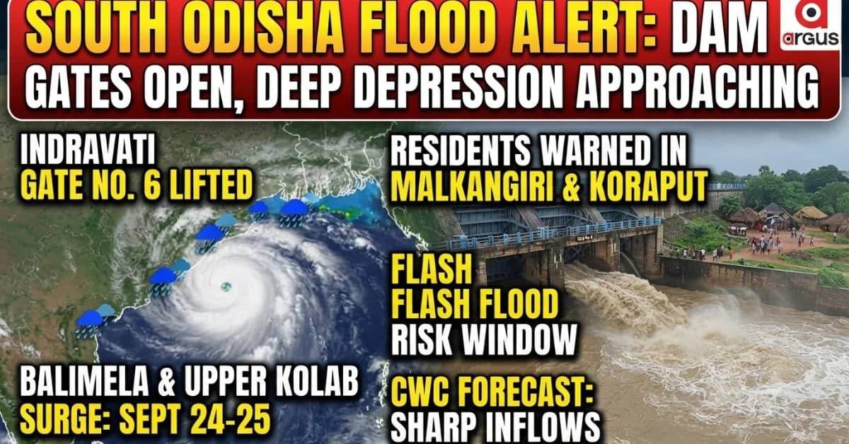 EXCLUSIVE| Odisha Flash Flood Threat: CWC Forecasts Heavy Reservoir Inflow Surge from Balimela, Kolab to Hirakud As Deep Depression Near Coast