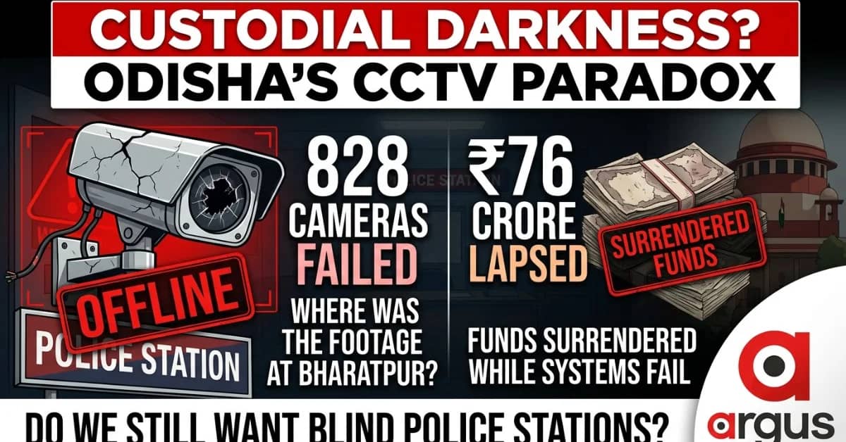 Odisha Police Station CCTV Paradox: 16,672 Cameras, Yet 828 Offline as ₹76 Crore Returns