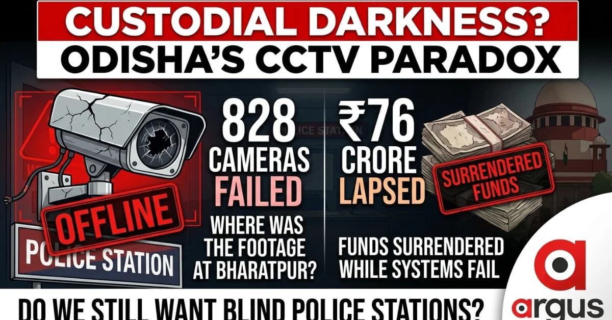 Odisha Police Station CCTV Paradox: 16,672 Cameras, Yet 828 Offline as ₹76 Crore Returns