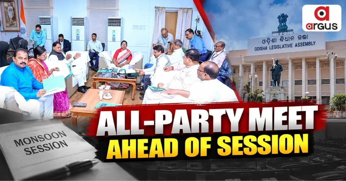 All-Party Meeting Today Ahead of Odisha Assembly Monsoon Session