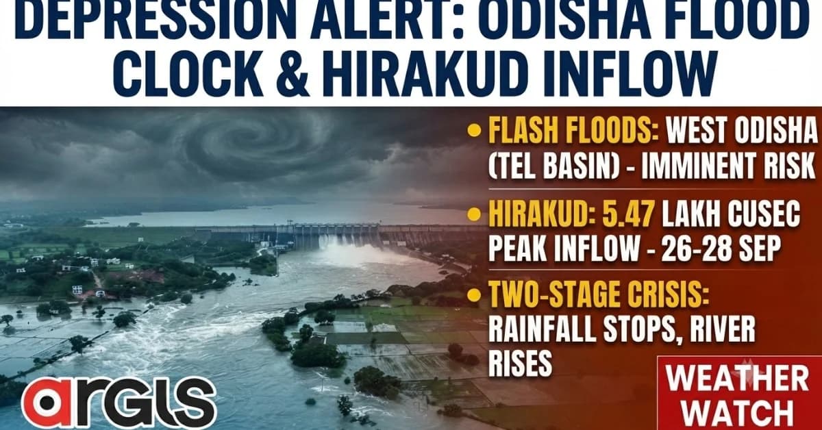 EXCLUSIVE| Deep Depression’s Northward Curve Raises Flood Alarm In Odisha: Western Dists Face Flash-Flood Risk, Hirakud Braces For 5.47-Lakh-Cusec Inflow Surge