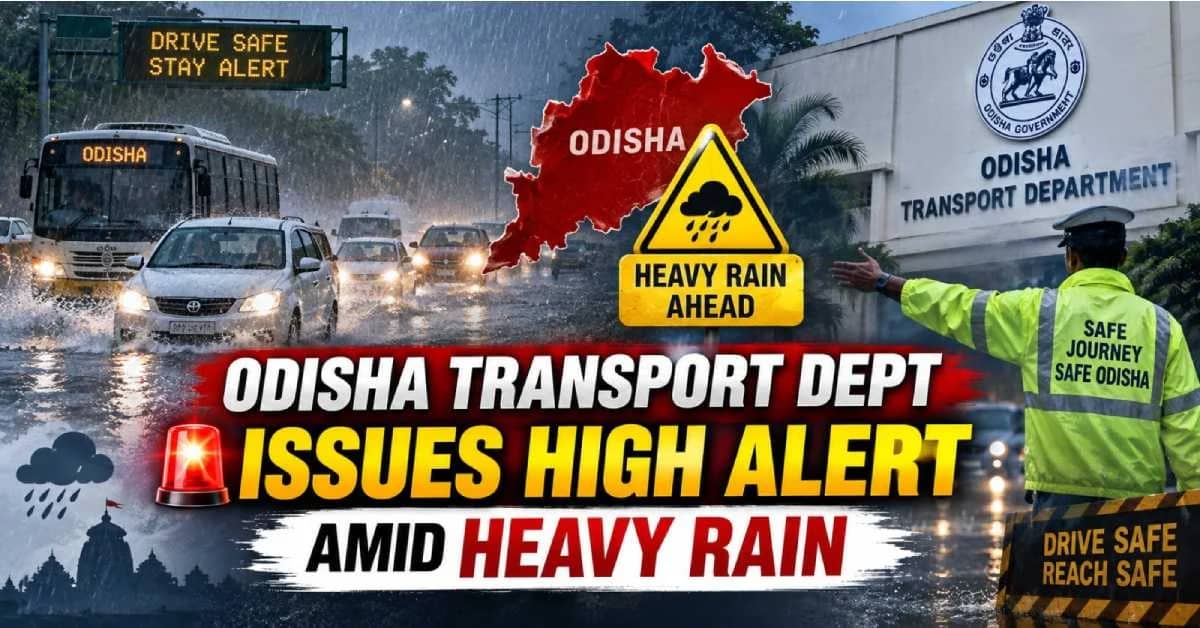 Odisha Transport Dept Issues High Alert Amid Heavy Rain