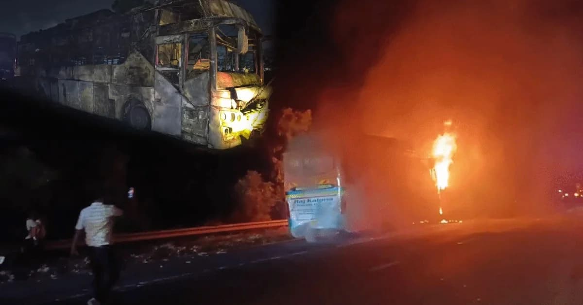 Inferno on Yamuna Expressway: Nine Dead in Bus Fire