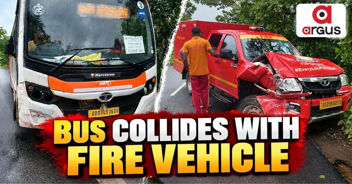OSRTC Bus Collides With Fire Services Vehicle in Ganjam District; One Personnel Injured