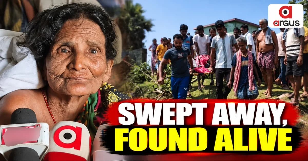 Elderly Woman Swept Away In Jajpur, Found Alive 30 Km Downstream In Kendrapada